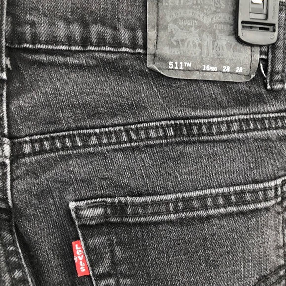 Levi’s 511 Slim Black Gray 16 Reg 28x28 Jeans - Picture 5 of 5